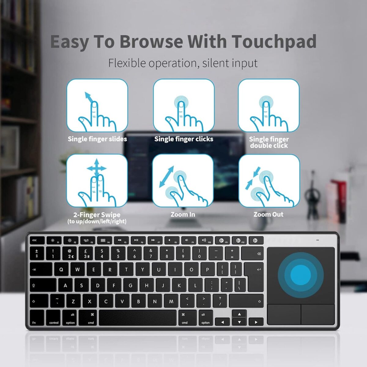 Bluetooth Keyboard with Trackpad