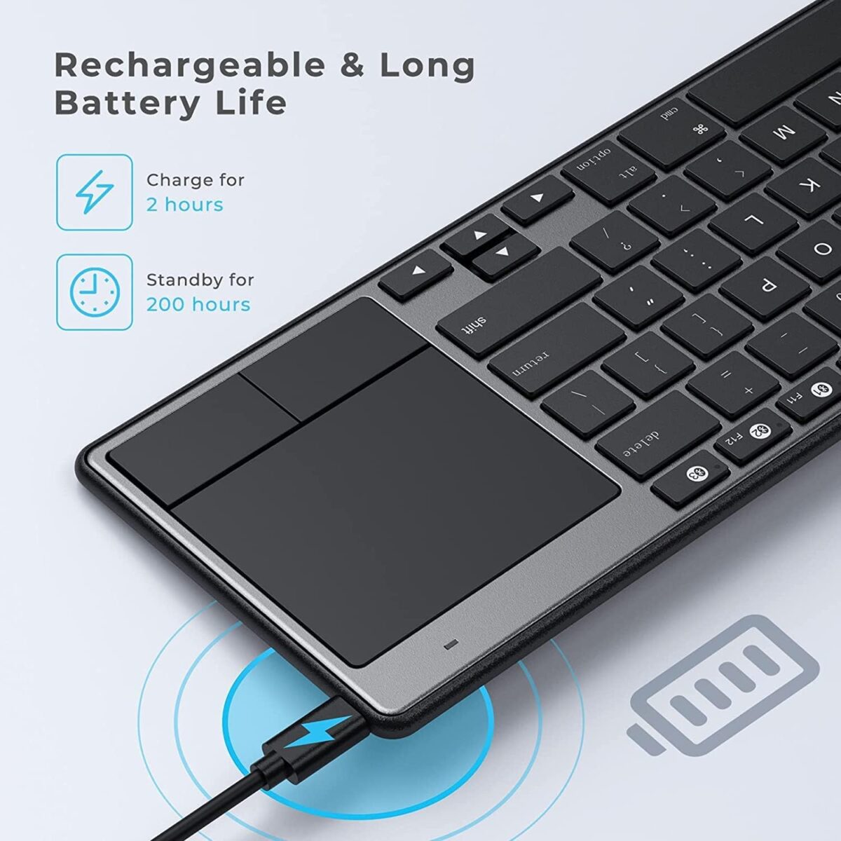 Bluetooth Keyboard with Trackpad